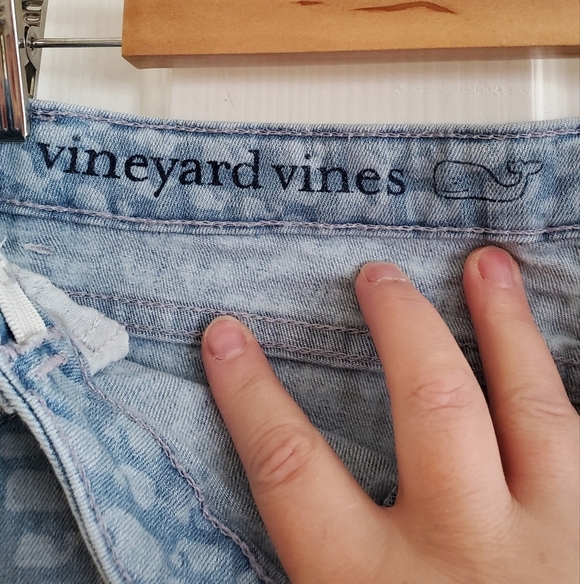 Vineyard Vines Blue Denim Jeans Girls Sz 16 Saylor Stone Wash Skinny Whales - Picture 5 of 9